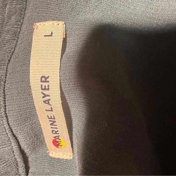 Marine Layer Collette emerald Green button up Boxy Blouse Corduroy sz L - Picture 5 of 9